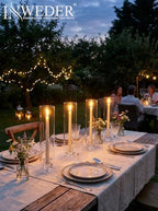Hurricane Glass Candle Holders: 12" Tall Cylinder Cover Set of 6 - Image 2