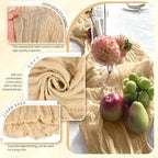 30 Pack Cheesecloth Table Runner 10FT Nude Table Runner Boho Gauze Cheese Cloth Table Runners Long Rustic Sheer Table Decorations for Wedding Party Baby Bridal Shower Birthday Holiday Home - Image 3