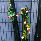 Artificial Chilli Plant Vine,Garlic Ivy Leaves Garland, 2M 20 LED Coper Wire Pepper String Light Wedding Birthday Indoor Decor Red Chili Fairy Light (Chilli, 4) - Image 5