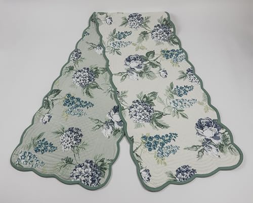 Ivory Sage - Bloom Collection Luxury Handcrafted Runner (Reversible) Cotton Quilted Fabric Machine Washable – Elegant Home Decor – 14 x 72 inches - Image 7