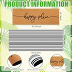 Tinideya 2 Pcs Large Happy Place Layered Doormat Welcome Front Door Mat - Image 3