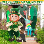 St. Patrick's Day Yard Signs Leprechaun Garden Stakes, 41.3" H Metal St. Patrick's Day Decorations Outdoor, Decorative Irish St. Patrick's Day Garden Sign for Home Party Yard Lawn Patio Porch Decor - Image 6