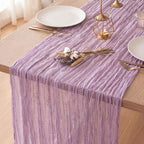 8 Pack Lilac Purple Cheesecloth Table Runner 120 Inch Boho Wedding Decor by Fixwal
