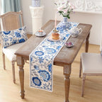 ISAENNE Designer French Linen Table Runner,71"x12"-Blanch - Image 4