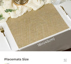 Leetaltree Gold Placemats Set of 12 - Heat Resistant Non-Slip Place mats for Dining Table, Washable Durable PVC Vinyl Woven Table Mats(Luxury Gold, 12) - Image 4