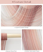 Tempospark Large Macrame Wall Hanging, 59x39 Inch Boho Wall Hanging, Macrame Wall Art Hand-dyed Ombre Design for Bedroom Living Room Apartments Entryways, or Above Bed - Image 6