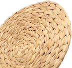 KINJOEK 8 PCS 13 Inch Round Woven Placemats, Natural Water Hyacinth Wicker Place mats, Heat Resistant Rustic Braided Table Placemats for Dining Table Wedding Decoration - Image 3