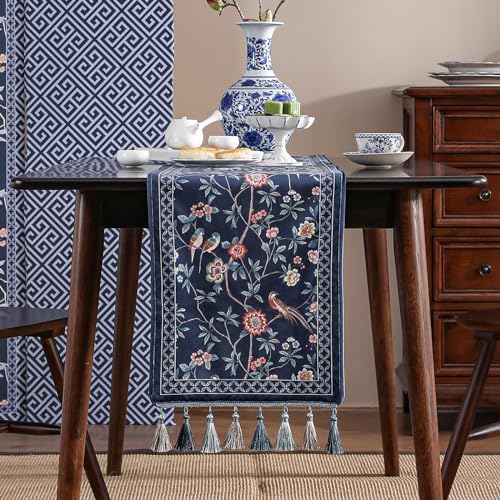 Patdrea Designer Elegant French Velvet Table Runner,12"X118"-Lanruoting - Image 2