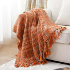 BATTILO Home Rust Orange Throw Blanket for Couch, 50"x60" - Image 4