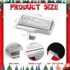 Yaocom 4 Pcs Christmas Stocking Holders Metal Fireplace Hooks,Silver - Image 2