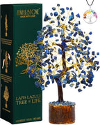 ZENFULSTONE Lapis Lazuli Crystal Tree for Wisdom & Truth Décor for Home and Office | Handmade Bonsai for Communication & Clarity of Thought | Perfect Insight Gift for Loved Ones by ZENFULSTONE