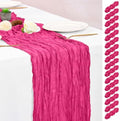 16 Pack Hot Pink Table Runner 10FT Cheesecloth Table Runner Boho Gauze Table Runners Long Rustic Sheer Fabric Table Runners for Wedding Party Bridal Shower Farmhouse & Home Decor by Lumaycens