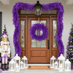N&T NIETING Christmas Garland Norfolk Pine Garland Real Touch Artificial Christmas Purple Xmas Garland for Mantle, Table Holiday Fireplace Staircase Indoor Outdoor Christmas Decorations (9 FT) - Image 5