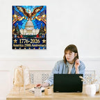 HomeifHue 250th American Anniversary Canvas Wall Art 4th of July USA Decorations American Flag Painting Picture Eagle Pictures Wall Decor Independence Day Home Decor(F1 16x20in) - Image 7