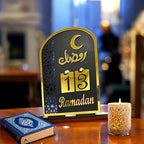 Table Desktop Calendar Eid Countdown Calendar Ramadan Mubarak Acrylic Decorations DIY Filling Advent Calendar with 30 Countdown Drawers 12”x8.5” - Image 2