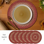 Homespice Apple Pie Braided Trivets for Country Decor, Round 8" Set of 6 - Image 3