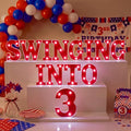 Honoson 13 Pcs swinging into 3 spider birthday decorations LED Lights Sign by Honoson