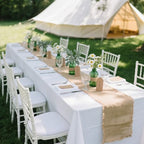 18 Pcs Burlap Table Runners Bulk 12 x 71 Inch Khaki Farmhouse Burlap Tablerunner Country Rustic Jute Table Decorations for Wedding, Birthday, Holiday Party,Banquet, Kitchen Dining Supplies - Image 5