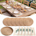 6 Set Boho Kitchen Dining Decoration for Table Placemat, Sage Green by Gandeer