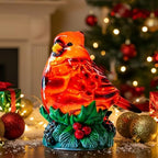 Christmas Cardinal Snow Globe Cardinal Holly Music Water Lantern Holiday Decorations Gifts for Family Children or Friends - Image 5