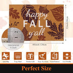 U'Artlines Fall Front Door Mat, 32"×48" Vintage Farmhouse Fall Leaves Mat - Image 2