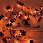 9 FT 72 LED Willow Vine Twig Decor Black Halloween Garland with Orange Lights, 8 Modes & Timer Waterproof Battery Operated for Home Fireplace Mantle Wall Office Indoor Halloween Decorations Party - Image 2