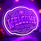 Welcome Foolish Mortal Neon Sign for Wall Decor Neon Light for Man Cave - Image 2