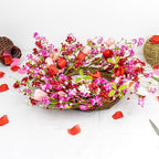 Yawwind 22 Inches Valentine Wreath Red Valentines Wreaths for Front Door Valentine's Day Flower Wreath with Tulips Heart Berry for Window Porch Indoors Outside - Image 5