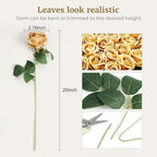 Auihiay 60PCS Gold Rose Artificial Flowers, Faux Silk Roses - Image 3