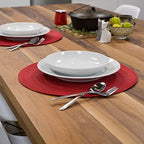 Now Designs Disko Round Placemats, Chili, Set of 4, 15 inches - Image 6