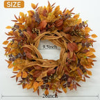 26 Inch Fall Wreaths for Front Door Eucalyptus Berry Wreath - Image 4
