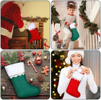 Sumind 100 Pcs Xmas Stockings,Red with White Trim, Green with White Trim - Image 6