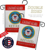 US Coast Guard Retired Garden Flag - Set with Stand Armed Forces USCG Semper Paratus United State American Military Veteran Retire Official - House Banner Small Yard Gift Double-Sided 13 X 18.5 - Image 3