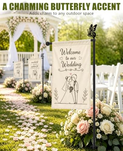 Heavy Duty Garden Flag Holder with 5-Prong & Butterfly, 12x18 Flag - Image 7