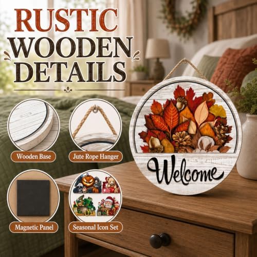 16 Pcs Interchangeable Magnetic Welcome Sign for Front Door，2Set - Image 5
