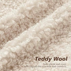 Foindtower Decorative Fuzzy Faux Fur Throw Pillow Covers 24x24 Cream Beige - Image 2
