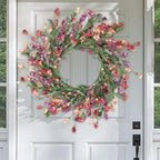 Artgar Front Door Wreath 24 Inch Spring/Summer Wreaths for Front Door by ArtgarArtificialPlantDecorations
