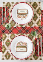 Red Plaid Paper Table Runner - Christmas Holiday Pattern for Parties or Weddings - Disposable Table Runner American Made - Image 7