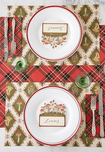 Red Plaid Paper Table Runner - Christmas Holiday Pattern for Parties or Weddings - Disposable Table Runner American Made - Image 7
