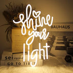 Shine Your Light Neon Sign Christian LED Sign for Bedroom Prayer Room Decor by CKTBLEY