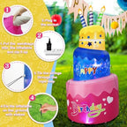 B&D 6FT Happy Birthday Inflatable Cake with Candles, Lighted Blow Up Birthday Decorations with Colorful Rotating LED Lights Inflatable Decor for Outdoor Indoor Party Home Celebration Yard Garden Lawn - Image 6