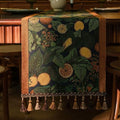 Spring Floral Table Runner 118in Long - Nordic Lemon Embroidery Jacquard with Tassels, Elegant Easter & Mother's Day Decor for Farmhouse Dining Table, Wedding & Dresser (Lemon Slice, 13.7"x118") by Unknown