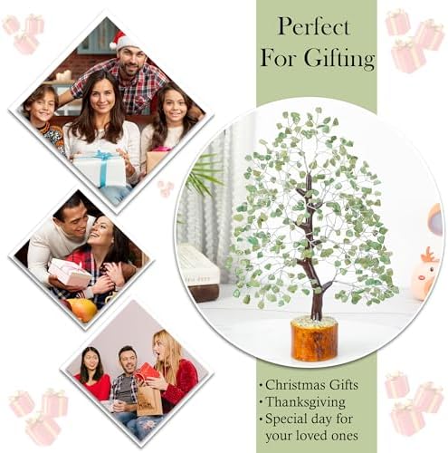 Crocon Green Jade Crystal Tree of Life, Healing Stones, Meditation 10-12" - Image 2