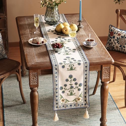 Patdrea Designer Elegant French Linen Table Runner,12"X102"-Ivar B - Image 3