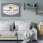 Farm Fresh Pumpkin Patch Sign, 36 x 48 Inch Canvas Wall Art - Image 3