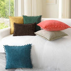CaliTime Decorative Couch Throw Pillow Covers 22 X 22 Inches Gold - Image 4