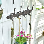 Sungmor Vintage Cast Iron Wall Hook Rack - Ornate 4-Hooks Coat and Hat Organizer - Heavy Duty Decorative Hanger for Entryway, Bathroom, or Mudroom - Retro Court Style & Rustic Bronze Finish - Image 5