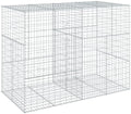 vidaXL Gabion Basket with Cover 78.7"x39.4"x59.1" Galvanized Iron by vidaXL