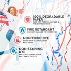 16" America Streamers Cannon [6 Pack] Red White & Blue Streamer Poppers No Mess, Biodegradable Streamer Paper, No Mess Confetti Poppers, Independence Day/July 4th, Conventions, Loud, Shoot Up to 40ft - Image 4