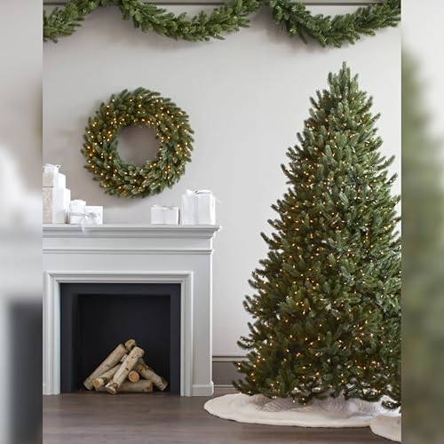 Balsam Hill Vermont White Spruce Christmas Wreath - 26" Majestic East Coast Front Door Wreath with True Needle Foliage & Battery-Operated LED Clear Lights - Image 7